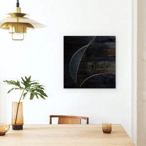 Tablou canvas - Luna Albastra, Abstract, Linie, Curba, Curbe, Textura, 60 x 60 cm - Img 4