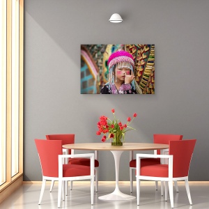 Tablou canvas - Macaquinho, Strada, Copil, Persoana, Nas, 60 x 90 cm - Img 4