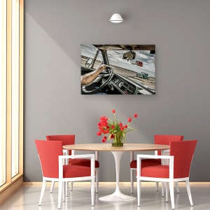 Tablou canvas - Malecon, Havana, Cuba, Strada, Masina Clasica, 40 x 60 cm - Img 4