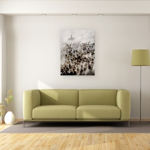 Tablou canvas - Marea Migratie A Chinei, Oi, Vite, Turma, 60 x 80 cm - Img 2