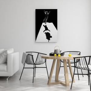 Tablou canvas - Marele Edgar, Pisica, Celje, Alb-Negru, Umbra, Teddy, 40 x 60 cm - Img 4