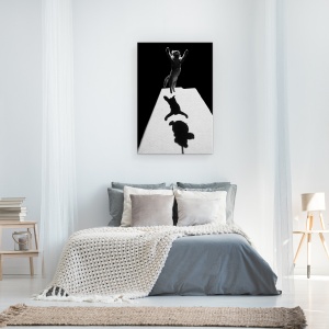 Tablou canvas - Marele Edgar, Pisica, Celje, Alb-Negru, Umbra, Teddy, 60 x 90 cm - Img 3