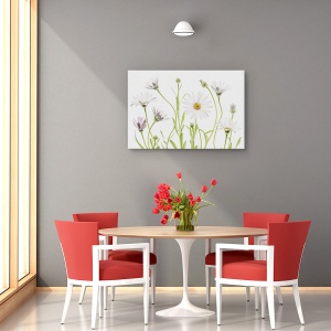 Tablou canvas - Margarete, Natura moarta, Flori, Gradina, Planta, 80 x 120 cm - Img 4
