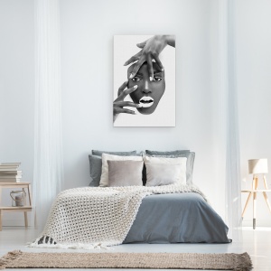 Tablou canvas - Matase Suculenta, Fata, Buze, Maini, Gura, Lapte, 40 x 60 cm - Img 3