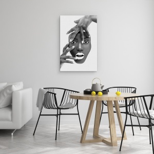 Tablou canvas - Matase Suculenta, Fata, Buze, Maini, Gura, Lapte, 60 x 90 cm - Img 4