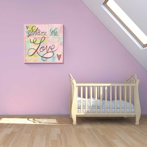 Tablou Canvas - Mesaj, Share the Love, 70 x 70 cm - Img 2