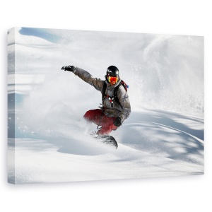 Tablou canvas - Moment Congelat, Zapada, Schi, Snowboard, Actiune, Extrem, 80 x 120 cm