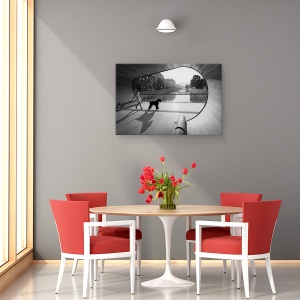 Tablou canvas - Moment Pe Pod, Caine, Schnauzer, Pod, Pet, Mers Pe Jos, 60 x 90 cm - Img 4