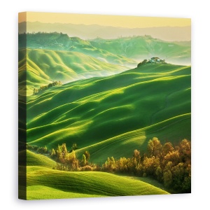 Tablou canvas - Mucigliani, Browko, Peisaj, Toscana, Deal, Vale, 60 x 60 cm