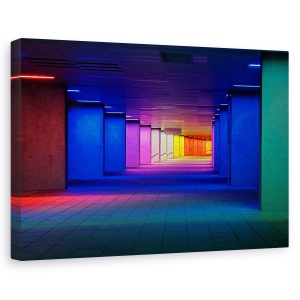 Tablou canvas - Nai Rotterdam, Arhitectura, Abstract, Noapte, Culoare, Culori, 60 x 90 cm