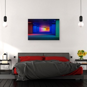 Tablou canvas - Nai Rotterdam, Arhitectura, Abstract, Noapte, Culoare, Culori, 80 x 120 cm - Img 3