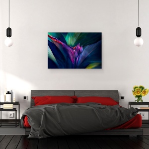 Tablou canvas - Natura, Flori, Petale Retro, Pictura, 80 x 120 cm - Img 3