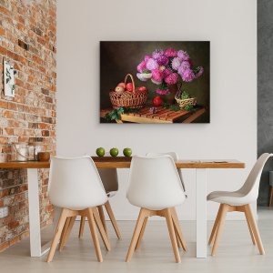 Tablou Canvas - Natura Moarta Colorata 4, Mar, Mere, Fructe, Struguri, 60 x 80 cm - Img 4