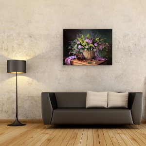 Tablou Canvas - Natura Moarta Cu Flori De Lunca, 60 x 80 cm - Img 2