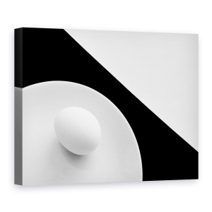 Tablou canvas - Natura Moarta Cu Ou, Contrast, Farfurie, 60 x 80 cm