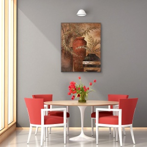 Tablou canvas - Natura Morta, Obiecte, Vaze, Plante, Pictura, 60 x 75 cm - Img 4