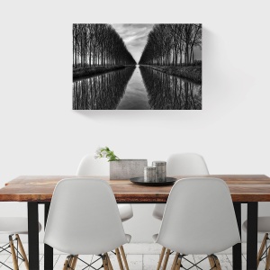 Tablou decorativ natură iarnă pe canvas 60x90 cm