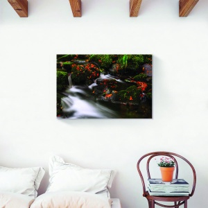 Tablou decorativ modern living canvas cu peisaj natural și pârâu