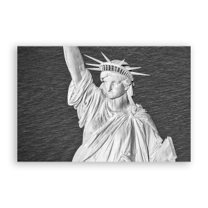 Tablou Canvas - New York, Statuia Libertatii, Monochrom, 60 x 90 cm