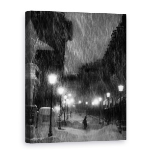 Tablou canvas - Ninge, Alb-Negru, Zapada, Ninsoare, Iarna, 75 x 100 cm