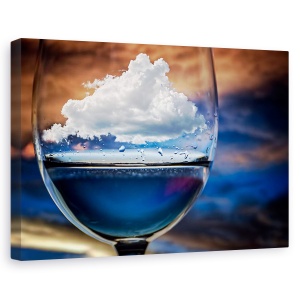 Tablou canvas - Nor Intr-Un Pahar, Nor, Sticla, Montaj, Picaturi, 60 x 90 cm
