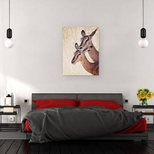 Tablou canvas - Nu-Ti Face Griji, Sunt Aici, Animale, Salbatic, Dragoste, 60 x 80 cm - Img 3