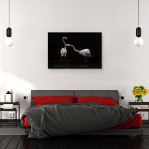 Tablou canvas - Nu Totul Este Roz, Camargue, Franta, Flamingo, Roz, Apa, 40 x 60 cm - Img 3
