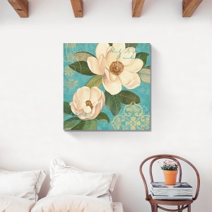 Tablou canvas decorativ Nufăr și flori 60x60 cm