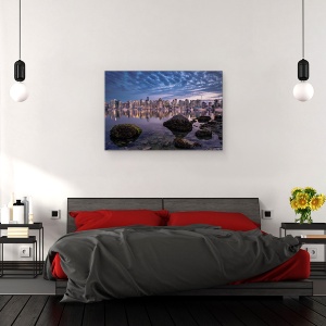 Tablou canvas - O Perla Stralucitoare, Vancouver, Canada, Stanci, Iaht, Cer, 80 x 120 cm - Img 2