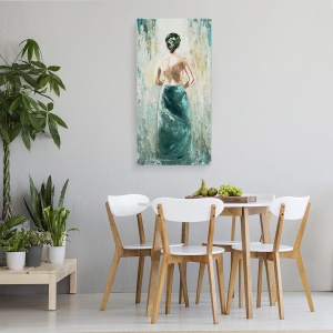 Tablou canvas - Oameni, Femeie, Echilibru, Pictura, 50 x 100 cm - Img 4