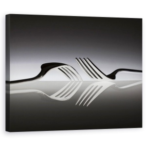 Tablou Canvas - Opusi, Furculite, Opus, Reflectie, Natura Statica, Opozitie, Tacamuri, 40 x 50 cm