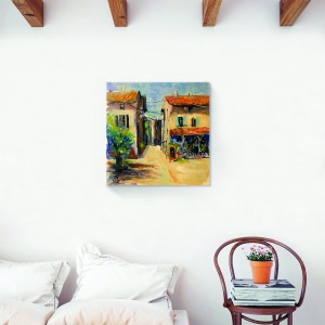 tablou decorativ canvas peisaj urban de vară 60x60 cm