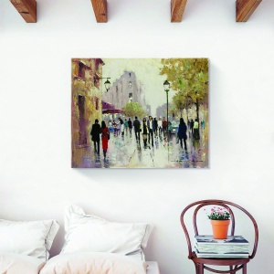 Tablou canvas oraș cuplu îndrăgostit