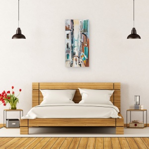 Tablou canvas - Oras, Venetia, Canal Ingust, Pictura, 50 x 100 cm - Img 3