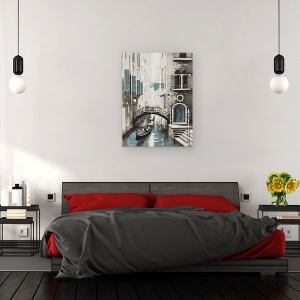 Tablou canvas - Oras, Venetia, Gondole, Pictura Ii, 50 x 70 cm - Img 3