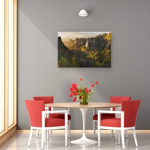 Tablou canvas - Padurea Soaptelor, Peisaj, Lumina, Copac, Deal, Panta, 60 x 90 cm - Img 4