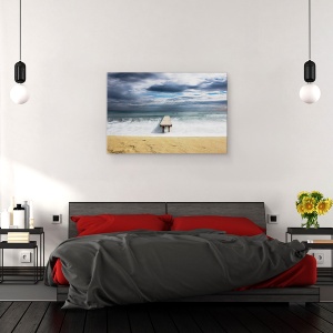Tablou canvas - Panpelone, Mare, Plaja, Nisip, Franta, Ponton, 40 x 60 cm - Img 3