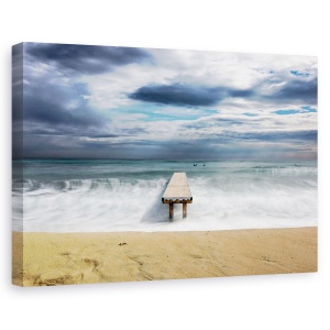 Tablou canvas - Panpelone, Mare, Plaja, Nisip, Franta, Ponton, 60 x 90 cm