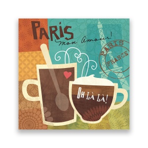 Tablou Canvas - Paris, France, Ceasca, 60 x 60 cm