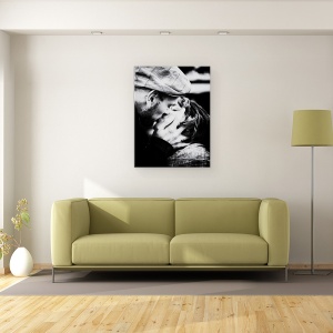Tablou canvas - Pasiune, Bacio, Sarut, Om, Femeie, 50 x 70 cm - Img 2