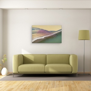 Tablou canvas - Pe Aripile Vantului, Kenya, Africa, Flamingo, Elicopter, Aeriana, 50 x 80 cm - Img 2
