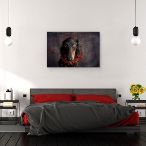 Tablou canvas - Pentru Toamna, Caini, Studio, Animal, Portret, 80 x 120 cm - Img 3