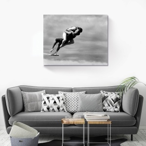 Tablou decorativ canvas alb-negru cu pereche îmbrățișată