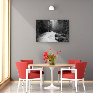 Tablou canvas - Peste Cascada, Peisaj, Apa, Copac, Padure, Rau, 60 x 90 cm - Img 4