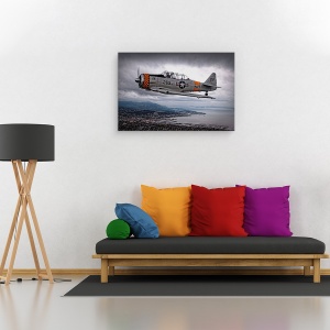 Tablou canvas - Peste/Sub, Actiune, Aer, Avion, Pilot, Jet, 60 x 90 cm - Img 2