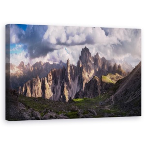Tablou canvas - Pierdut, Dolomiti, Munti, Coliba, Peisaj, Italia, 50 x 80 cm