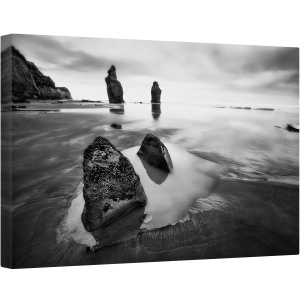 Tablou canvas - Plaja, Ocean, Plaja, Peisaj Marin, Noua Zeelanda, Stanca, 80 x 120 cm