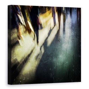 Tablou canvas - Plimbare De Seara Prin Centrul Orasului, Strada, Pictor, Graba, 60 x 60 cm