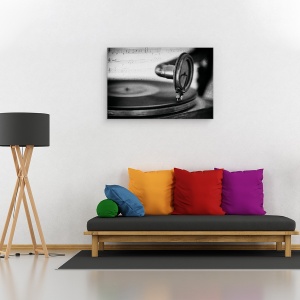 Tablou canvas - Plin De Viata, Gramofon, Inregistrare, Muzica, Vechi, Vintage, 40 x 60 cm - Img 2