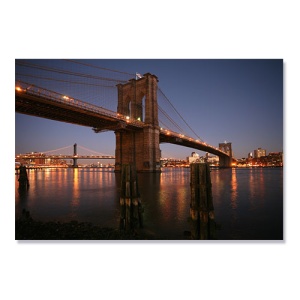 Tablou Canvas - Podul Brooklyn in amurg, 80 x 120 cm